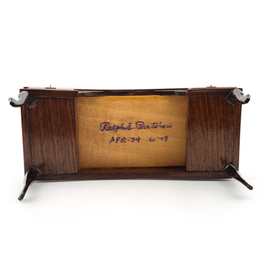 Ralph Partelow Handcrafted German Clavichord with Painted Lid 1974, 1:12 Scale