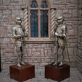 Load image into Gallery viewer, Tudor Knight #2 in Full Metal Armor with Sword & Wood Display Base 1:12 Scale
