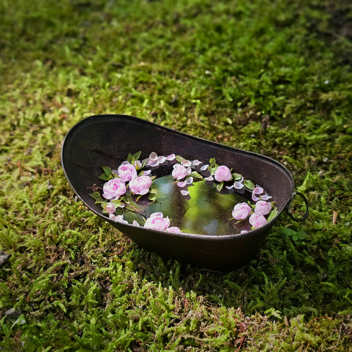 Gosia Suchodolska IGMA Artisan Miniature Rose Petal Bath Garden Tub Exclusive