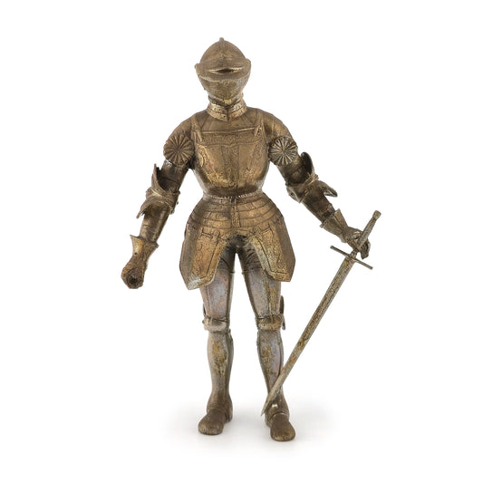 Medieval Metal Knight in Full Suit of Armor with Sword 1:12 Scale Tudor Decor