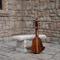 Load image into Gallery viewer, Ken Manning Hand-Carved Bell Cittern Antique-Style Miniature Instrument 1:12 Scale
