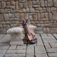 Load image into Gallery viewer, Hand-Carved Dollhouse Celtic Lyre Harp Artisan Signed AEB
