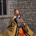 Load image into Gallery viewer, Hand-Carved Dollhouse Celtic Lyre Harp Artisan Signed AEB
