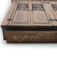 Load image into Gallery viewer, JK Roth Medieval Carved Dollhouse Wood Cabinet with Hinged Doors 1:12 Scale
