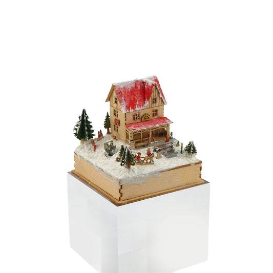 Volker Arnold Illuminated Micro Miniature Christmas House Winter Scene 1:144 Scale