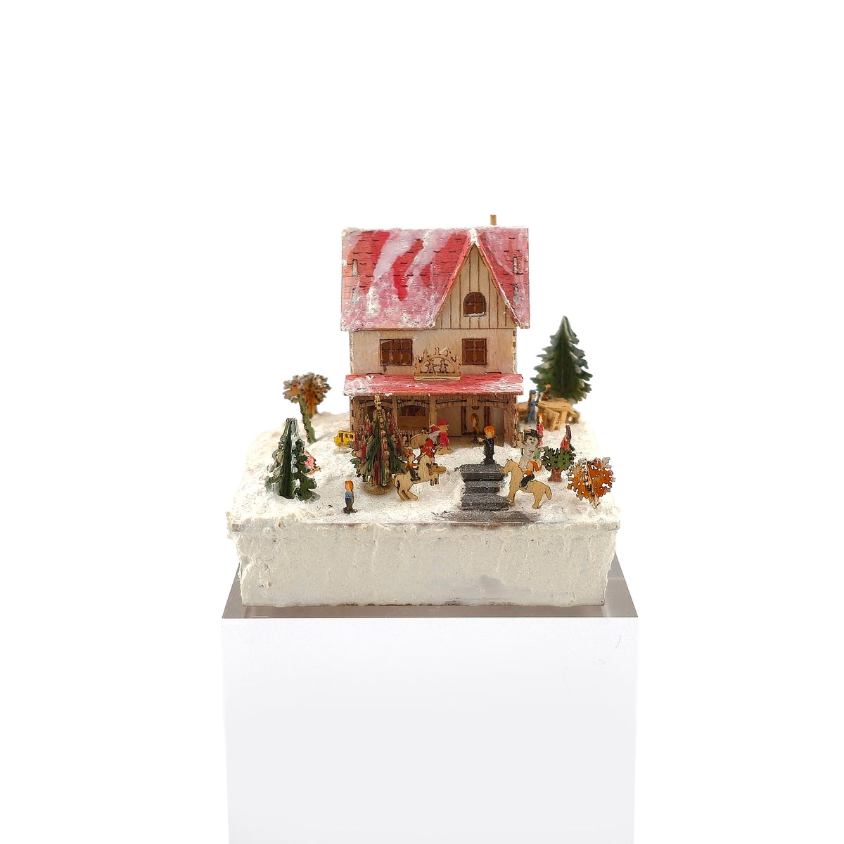 Cozy Volker Arnold Illuminated Micro Miniature Winter House Scene 1:144 Scale