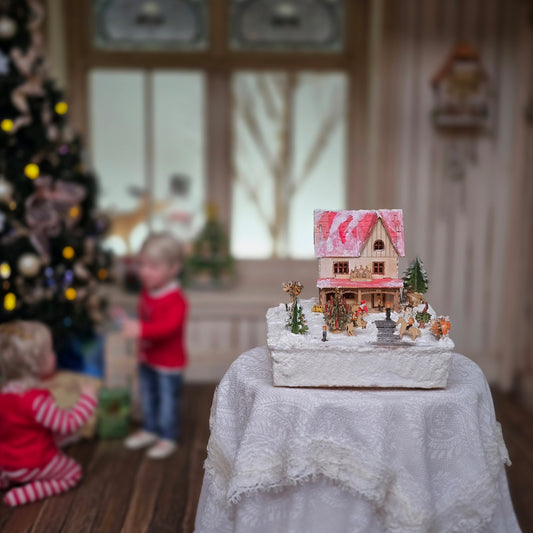 Cozy Volker Arnold Illuminated Micro Miniature Winter House Scene 1:144 Scale