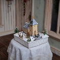 Load image into Gallery viewer, Rare Volker Arnold Illuminated Micro Miniature Winter Church Scene in 1:144 Scale

