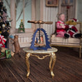 Load image into Gallery viewer, Volker Arnold Micro Miniature Blue Tree Christmas Pyramid with Nativity 1:144 Scale

