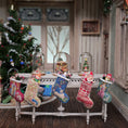 Load image into Gallery viewer, Traditional Red Wool Christmas Stocking with Hand Embroidered Candy Cane
