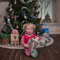 Load image into Gallery viewer, Natalia Frank Petit Point Lady in Gown Christmas Stocking with Raggedy Ann & Candy
