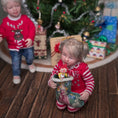 Load image into Gallery viewer, Natalia Frank Petit Point Lady in Gown Christmas Stocking with Raggedy Ann & Candy
