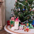 Load image into Gallery viewer, Natalia Frank Hand-Stitched Petit Point Christmas Stocking with Retro Elf & Candy Cane
