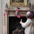 Load image into Gallery viewer, Natalia Frank Pictorial Petit Point Christmas Stocking with Gingerbread Man & Candy Cane
