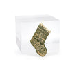 Load image into Gallery viewer, Natalia Frank Fair Isle Petit Point Christmas Stocking with Green & Cream Pattern, IGMA
