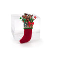 Load image into Gallery viewer, Artisan Hand-Stitched Wool Christmas Stocking Filled with Teddy Bear & Holiday Treats

