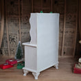Load image into Gallery viewer, Artisan Lighted Christmas Village Hutch with Frosted Trees, Wreaths & Holiday Décor
