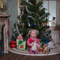 Load image into Gallery viewer, Svetlana Blassing Christmas Blonde Toddler Girl Doll in Red Knit Pajamas
