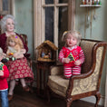 Load image into Gallery viewer, Svetlana Blassing Christmas Blonde Toddler Girl Doll in Red Knit Pajamas

