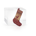 Load image into Gallery viewer, Natalia Frank Reindeer Petit Point Christmas Stocking Burgundy Red & Cream
