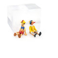 Load image into Gallery viewer, Vintage Hand-Painted Metal Pinocchio Figures Disney-Inspired & Traditional Italian Pair

