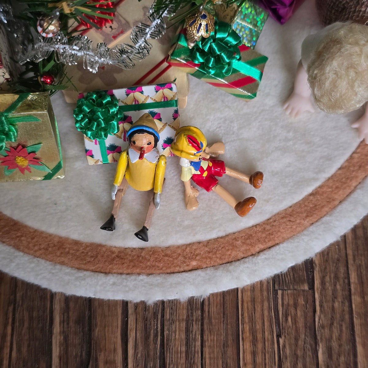 Vintage Hand-Painted Metal Pinocchio Figures Disney-Inspired & Traditional Italian Pair