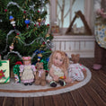 Load image into Gallery viewer, Artisan Nursery Toy Trio with Metal Girl Doll & Two Dressed Teddy Bears
