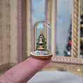 Load image into Gallery viewer, Arnold Volker “Village on a Christmas Tree” Micro German Village Under Glass Cloche
