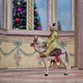 Load image into Gallery viewer, Marie-Pierre Gratias MP Creations Christmas Teddy Bear Riding White Carousel Horse
