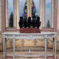 Load image into Gallery viewer, Vintage Artisan Nutcracker Wall Shelf Display with Five Hand-Painted Figures

