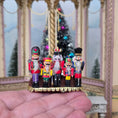 Load image into Gallery viewer, Vintage Artisan Nutcracker Wall Shelf Display with Five Hand-Painted Figures
