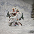 Load image into Gallery viewer, Miniature Sharon Secord Porcelain Christmas Mouse Diorama Tree Burrow Winter Scene

