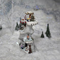 Load image into Gallery viewer, Miniature Sharon Secord Porcelain Christmas Mouse Diorama Tree Burrow Winter Scene
