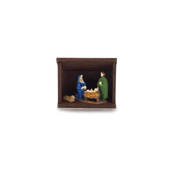Small Wonders Miniature Nativity Scene Vintage Artisan Christmas Display