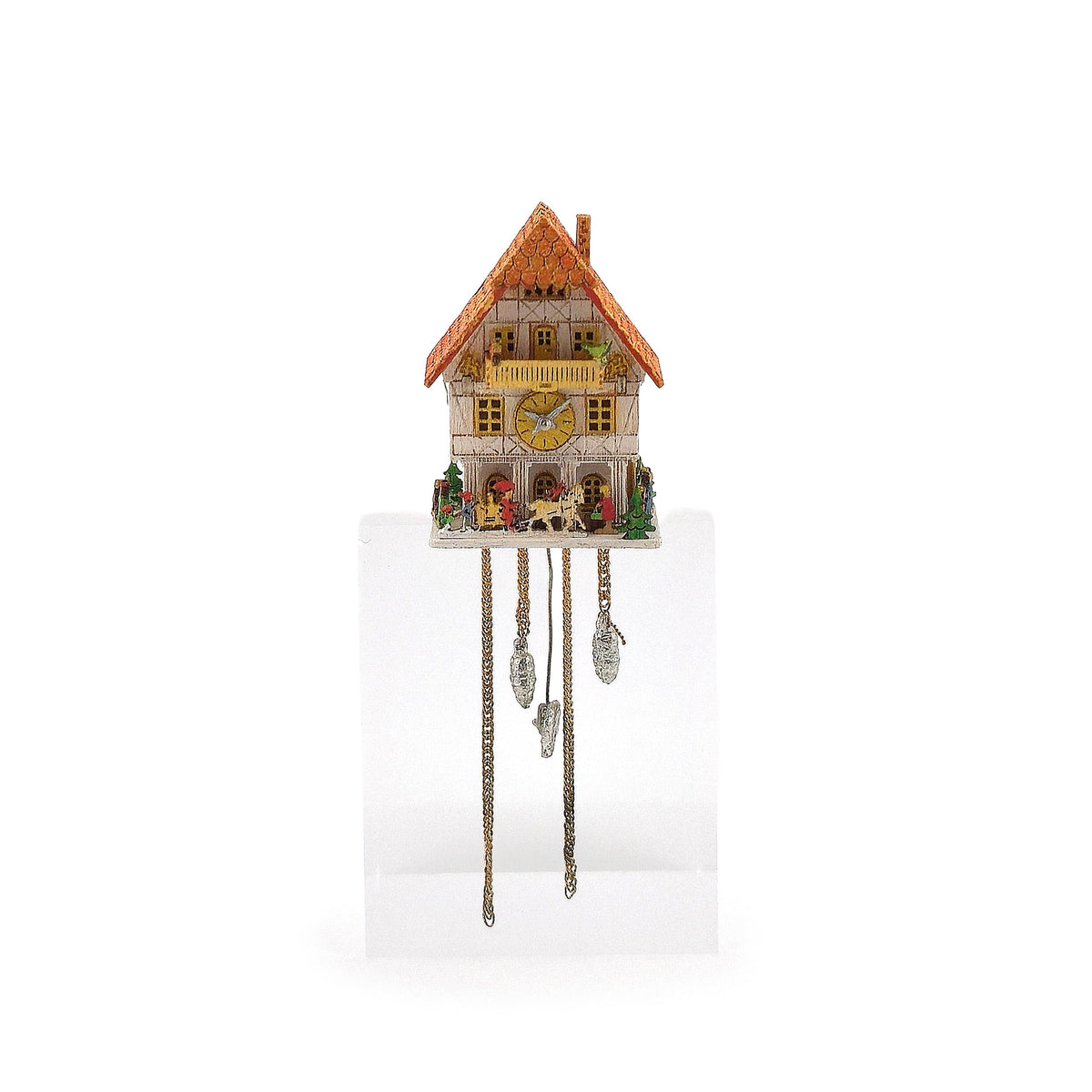 Arnold Volker Miniature Christmas Cuckoo Clock Black Forest Chalet Wall Clock
