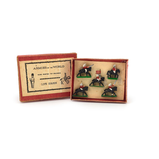 Signed Miniature British Life Guards Boxed Hand-Painted Metal Toy Soldier Set