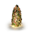 Load image into Gallery viewer, OOAK Lighted Woodland Christmas Tree with Owls, Bird Nests, Fruit & Gingham Ribbon

