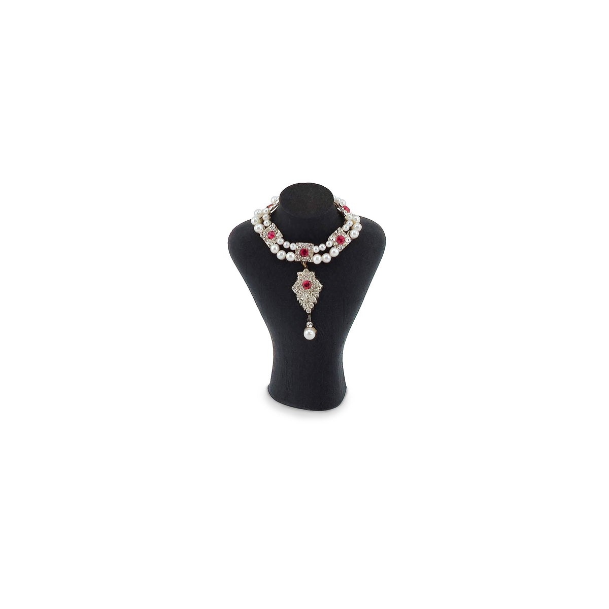 RESERVED MADAME Y Sun Lemmens La Peregrina Pearl Necklace Replica on Display Bust WEARABLE for Doll