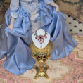 Load image into Gallery viewer, RESERVED FOR MADAME Y Sun Lemmens Baring Ruby Necklace Replica on White Bust Wearable for Dolls
