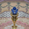 Load image into Gallery viewer, Sun Lemmens Wearable Tudor Anne Boleyn “B” Pearl Necklace Replica on Display Bust
