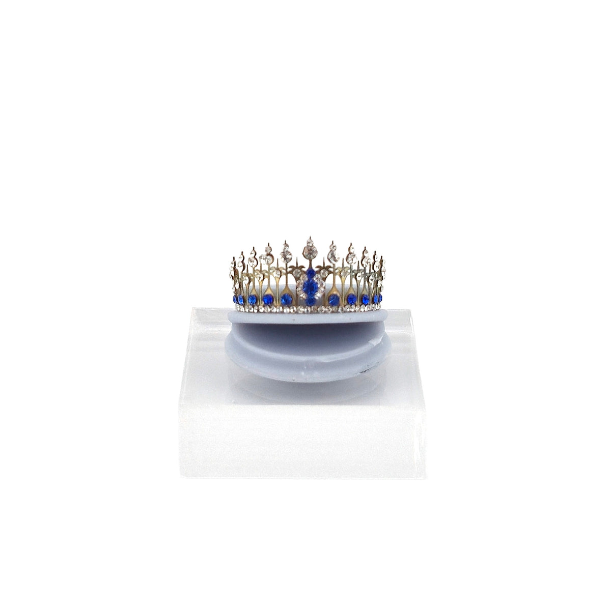 Sun Lemmens Wearable Dutch Sapphire Parure Tiara Crown Replica on Display Stand