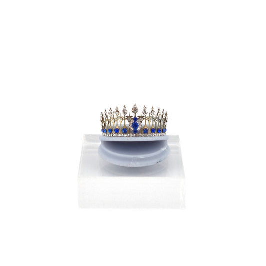Sun Lemmens Wearable Dutch Sapphire Parure Tiara Crown Replica on Display Stand
