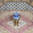 Load image into Gallery viewer, Sun Lemmens Wearable Dutch Sapphire Parure Tiara Crown Replica on Display Stand
