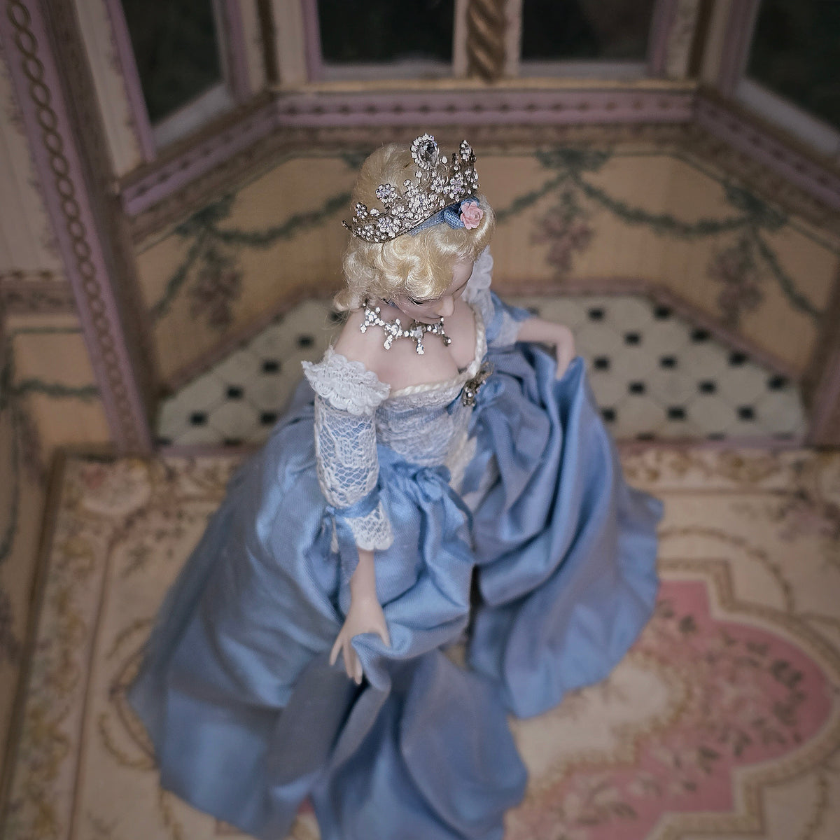 RESERVED FOR MADAME Y Sun Lemmens Luxembourg Empire Tiara & Diamond Parure Set Wearable by Dolls