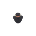 Load image into Gallery viewer, Sun Lemmens Wearable Gold Red Cabochon & Real Opal Choker on Display Bust
