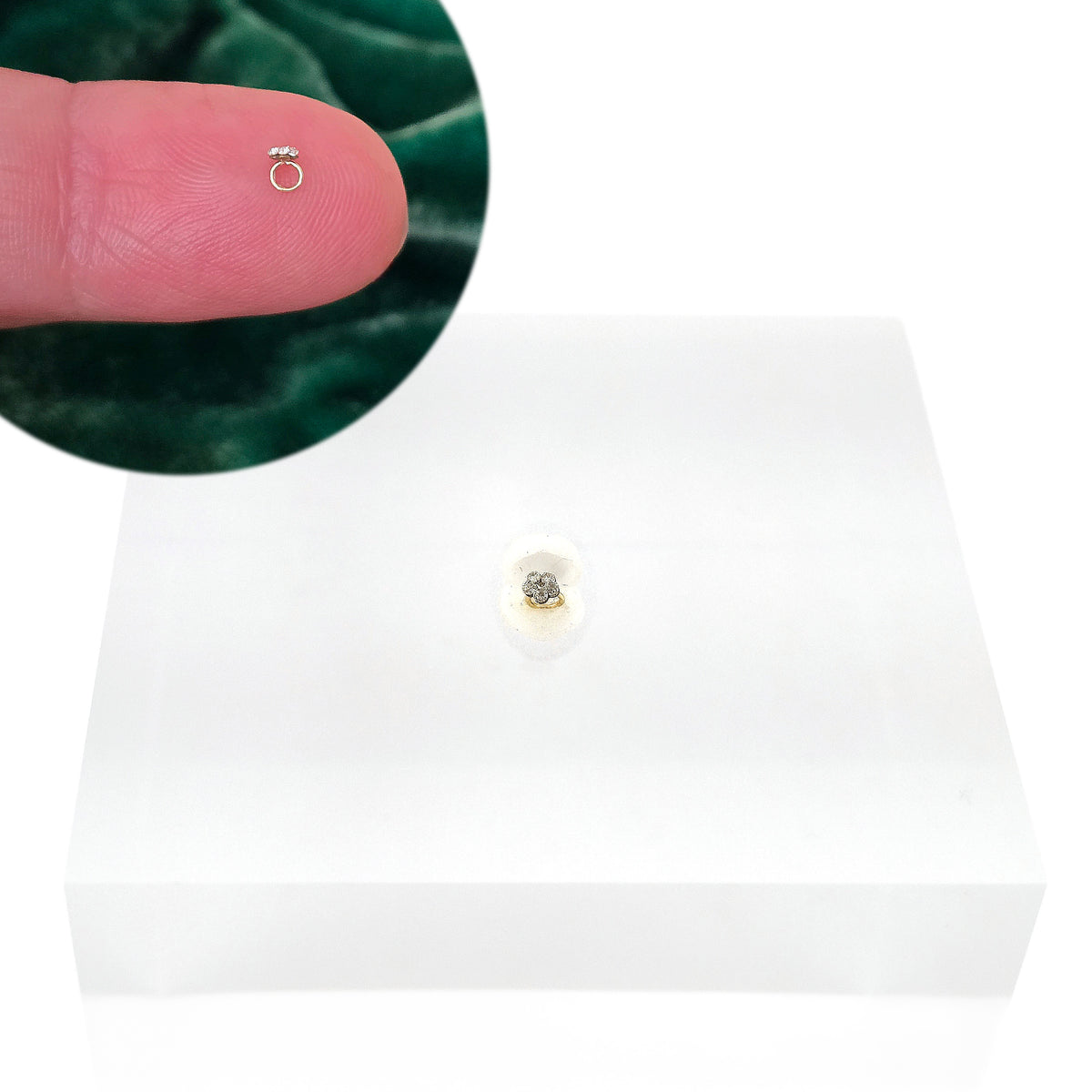 RARE Sun Lemmens Wearable Diamond Cluster Cocktail Ring with Ring Box 1:12