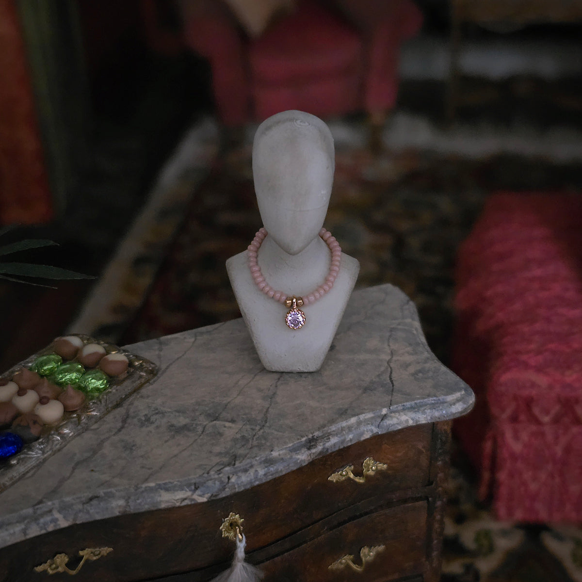Lynn O’Shaughnessy Rose Quartz & Amethyst Wearable Necklace IGMA Fellow