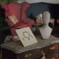 Load image into Gallery viewer, Barbara Bunce 1990s 1:12 Wearable Real Pearl & Sapphire Necklace and Earrings Set
