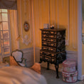Load image into Gallery viewer, Vintage 1990s Illuminated 1:24 Scale French-Style Bedroom & Bath Artisan Roombox
