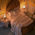 Load image into Gallery viewer, Vintage 1990s Illuminated 1:24 Scale French-Style Bedroom & Bath Artisan Roombox
